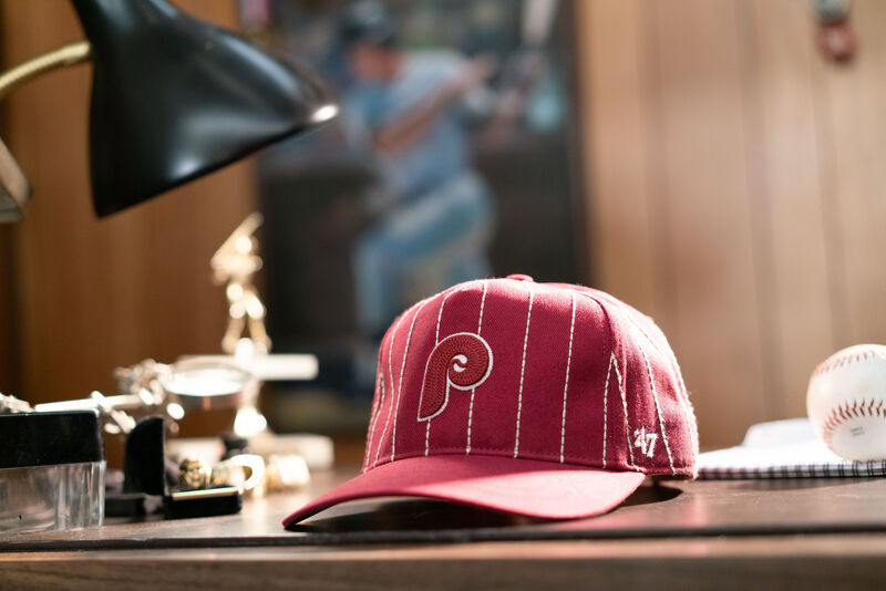 Chicago Cubs Rawlings '47 Brand Pinstripe Hitch Hat